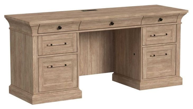 Willow Lane Natural Oak 68" Credenza with USB Charging