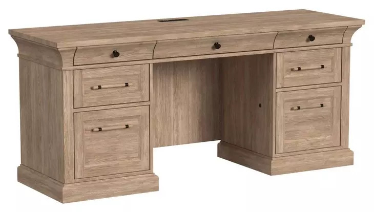 Willow Lane Natural Oak 68" Credenza with USB Charging