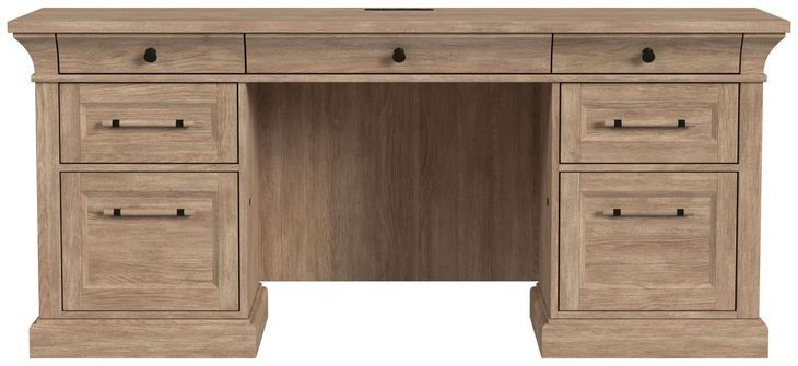 Willow Lane Natural Oak 68" Credenza with USB Charging