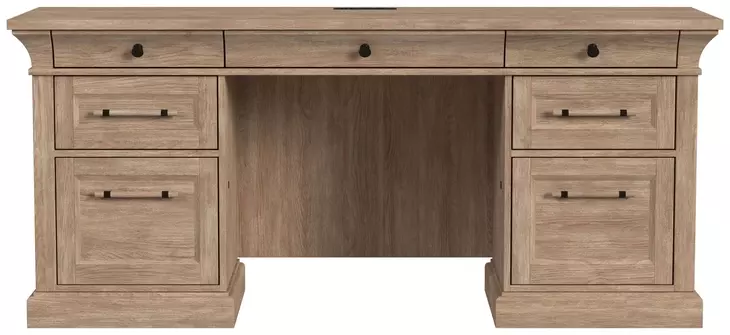 Willow Lane Natural Oak 68" Credenza with USB Charging
