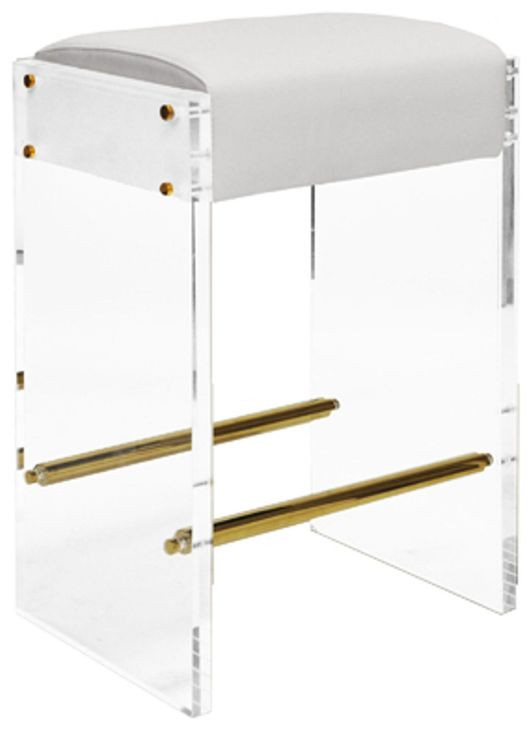 Indy Gold and White Counter Height Stool