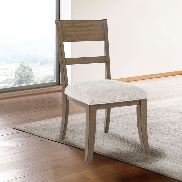 Mariana Gray Upholstered Wood Back Side Chair Set of 2