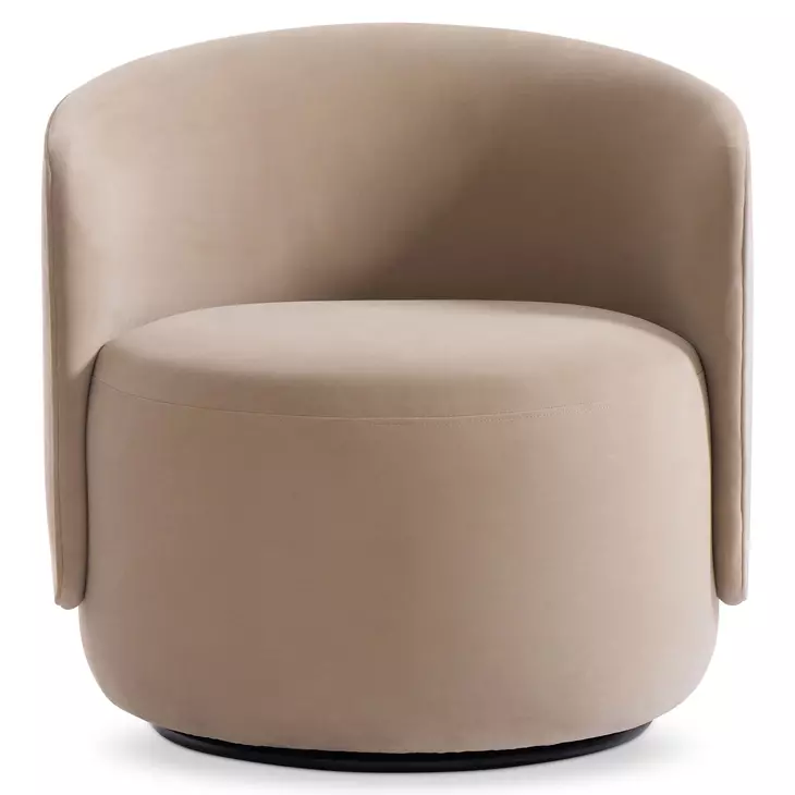 Crosby Beige Upholstered Swivel Chair