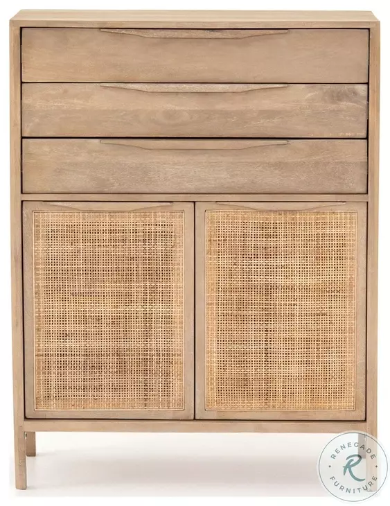 Sydney Natural Mango Tall 3 Drawer Dresser