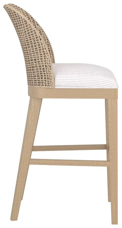 Frame White Upholstered Bar Stool
