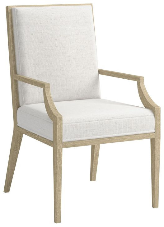 Eave Sundrenched Oak and White Upholstered Arm Chair