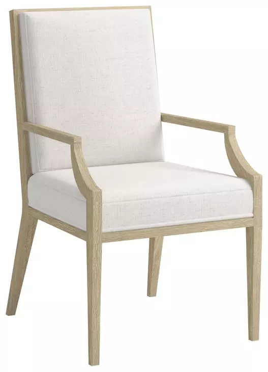 Eave Sundrenched Oak and White Upholstered Arm Chair