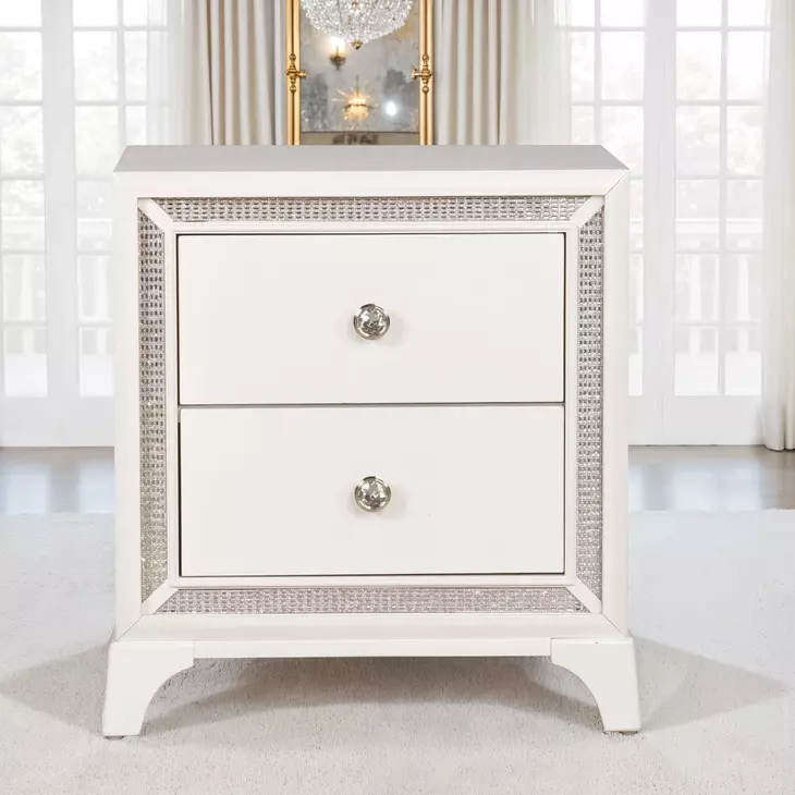 Cassie Pearl 2 Drawer Nightstand