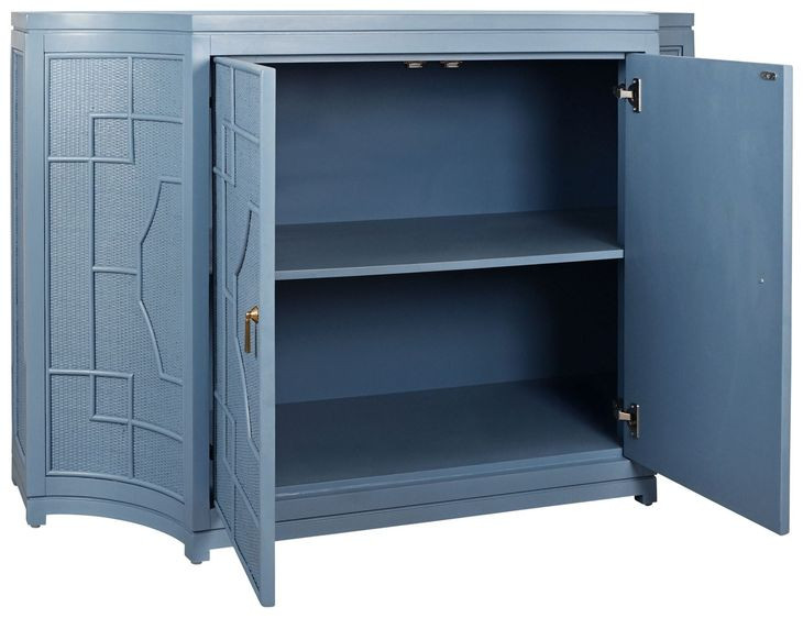 Isabel Capri Blue 2 Door Accent Cabinet From World Aways | Coleman