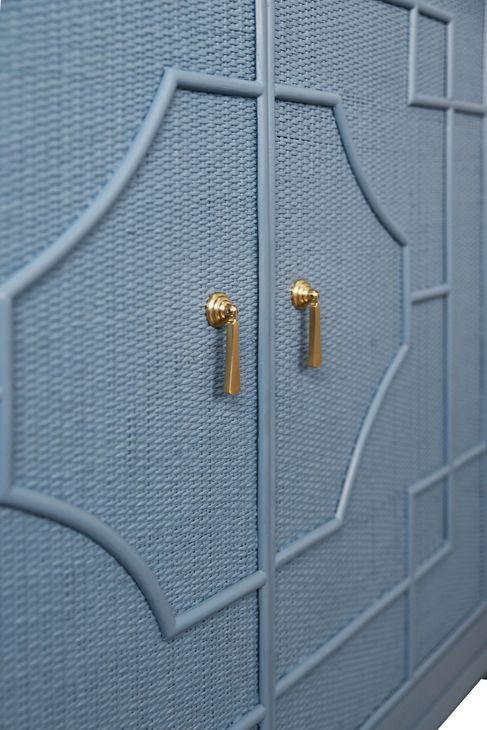 Isabel Capri Blue 2 Door Accent Cabinet From World Aways | Coleman