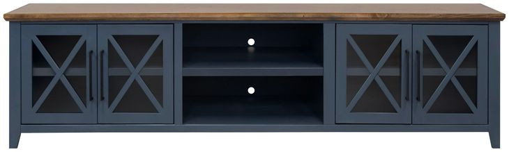 Ithaca Blue and Bourbon 96" TV Stand