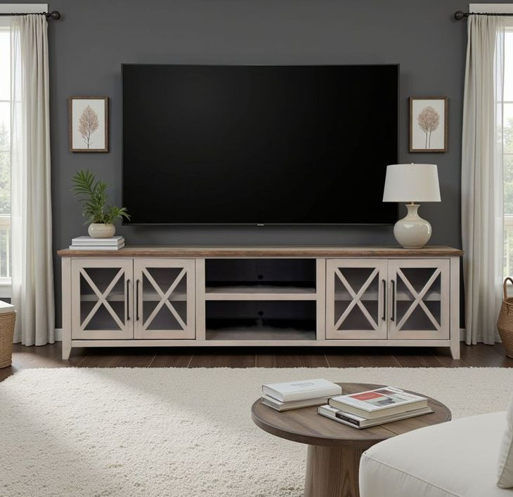 Ithaca Sandstone and Bourbon 96" TV Stand
