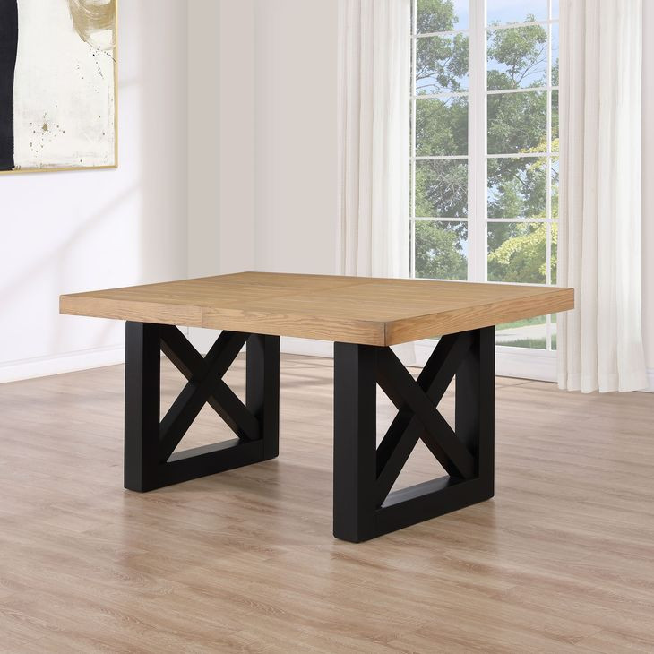 Magnolia Black 108" Extendable Rectangular Dining Table