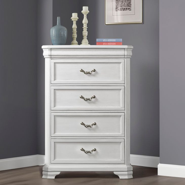 Lyndhurst Vintage White 5 Drawer Chest
