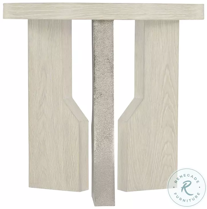 Ellis Jicama And Shiny Nickel Side Table
