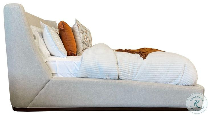 Sofia Blanched Almond Upholstered King Panel Bed