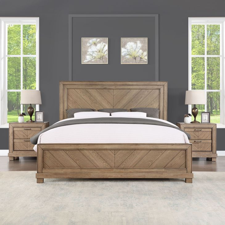 Montana Brown King Low Profile Panel Bed