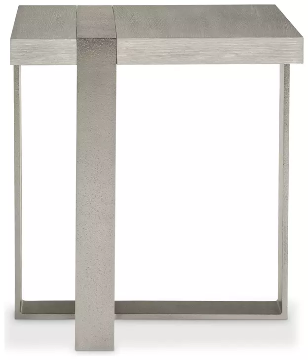 Tempo Larza and Satin Nickel Square Side Table