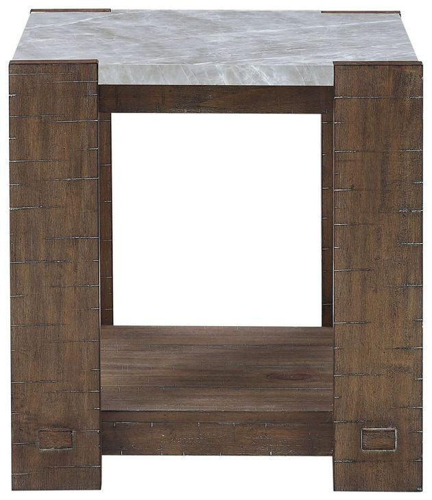 Libby Brown Rectangular Sintered Stone End Table