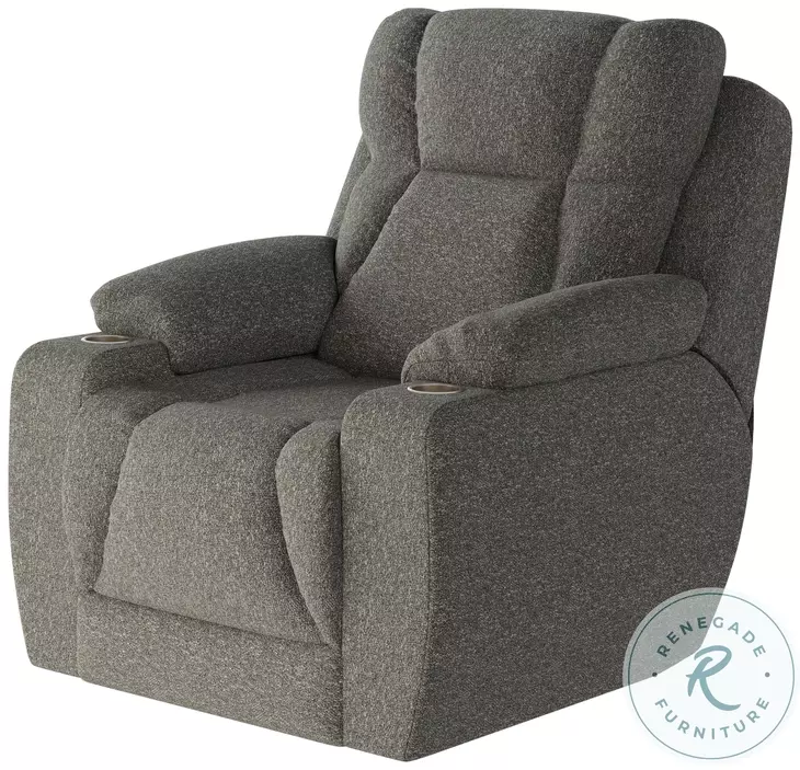 Challenger Athens Nickel Power Headrest Wall Hugger Big Mans Recliner