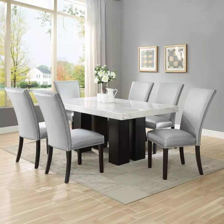 Camila Gray Rectangular Dining Room Set