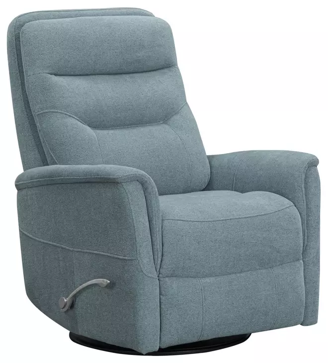 Dualis Snazzy Blue Manual Swivel Glider Recliner