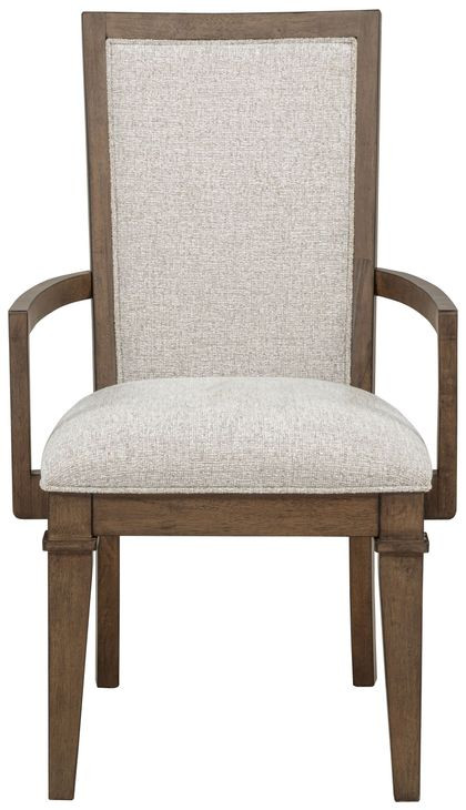 Mariana Vintage Mocha Upholstered Arm Chair Set of 2