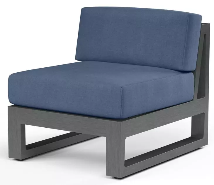 Redondo Spectrum Indigo Upholstered Outdoor Armless Club Chair