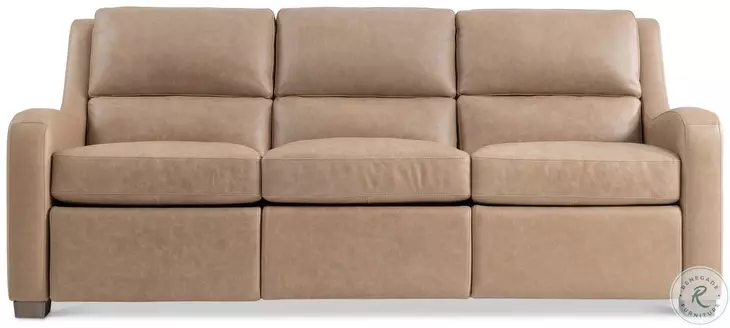 Ventura Tan Leather 88" Power Reclining Sofa