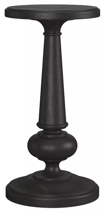 Atrium Black Round Spot Accent Table