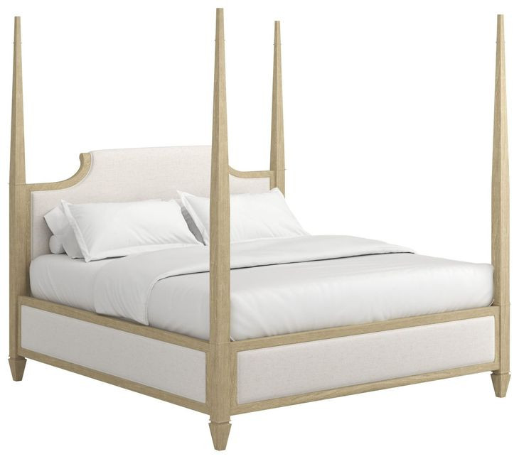 Eave Sundrenched Oak and Ivory King Upholstered Panel Bed