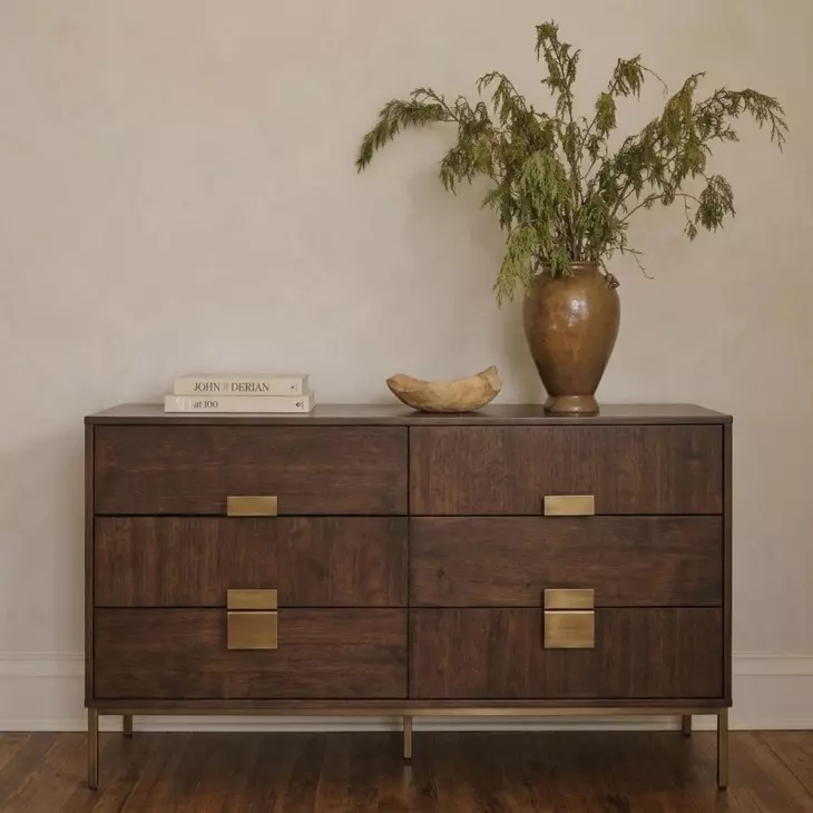 Emerald Antique Brass Dresser