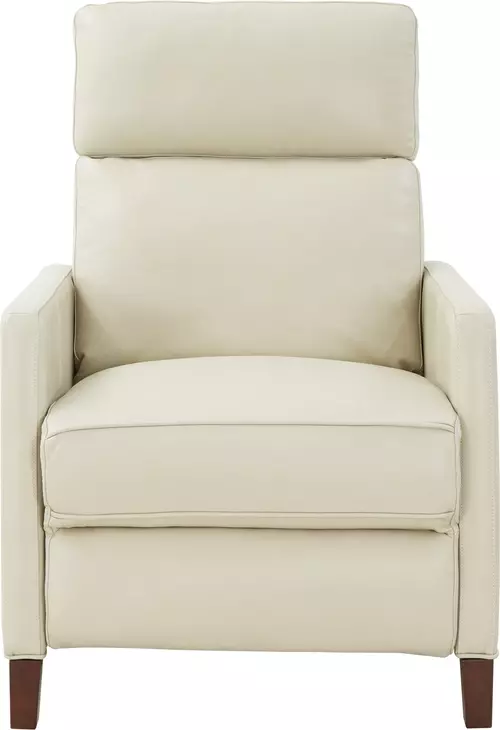 James Barone Parchment Leather Zero Gravity Power Recliner with Power Lumbar and USB Charging