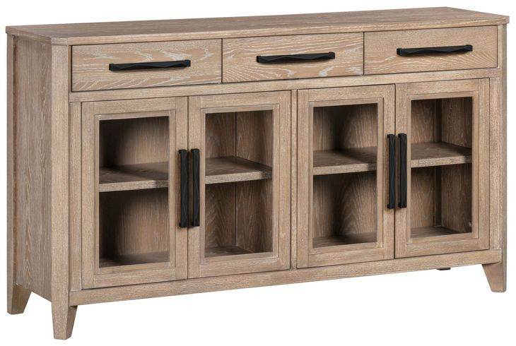 Breckenridge Medium Brown 4 Glass Door Server