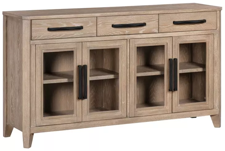Breckenridge Medium Brown 4 Glass Door Server