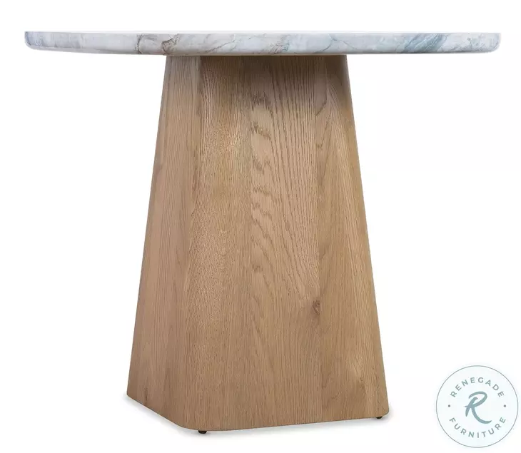 Commerce And Market Natural Oak And Quartz Stone Top Hudson High Nesting Table