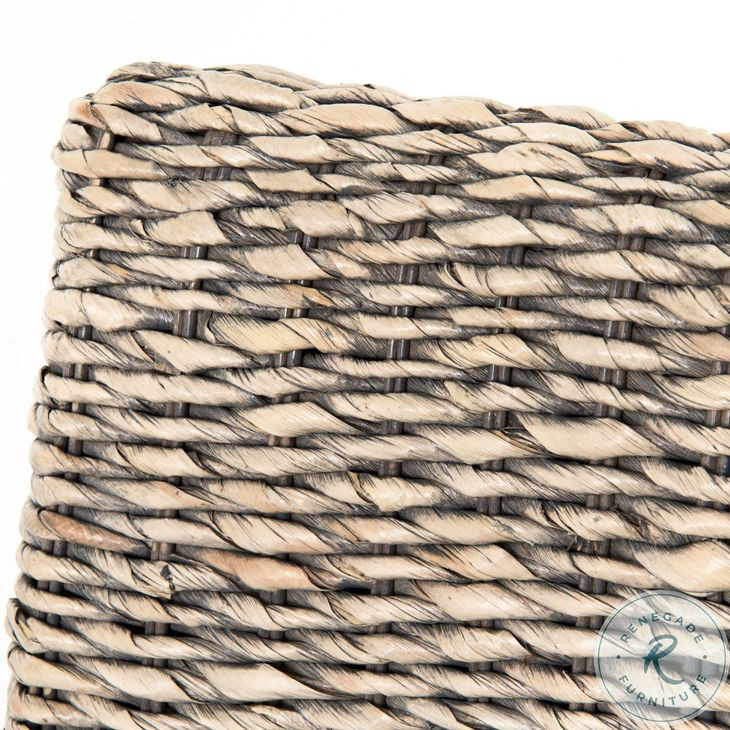 Banana Leaf Cream Chair With Grey Wash Cushion