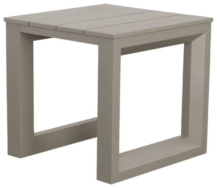 Dalilah Gray Patio Square End Table