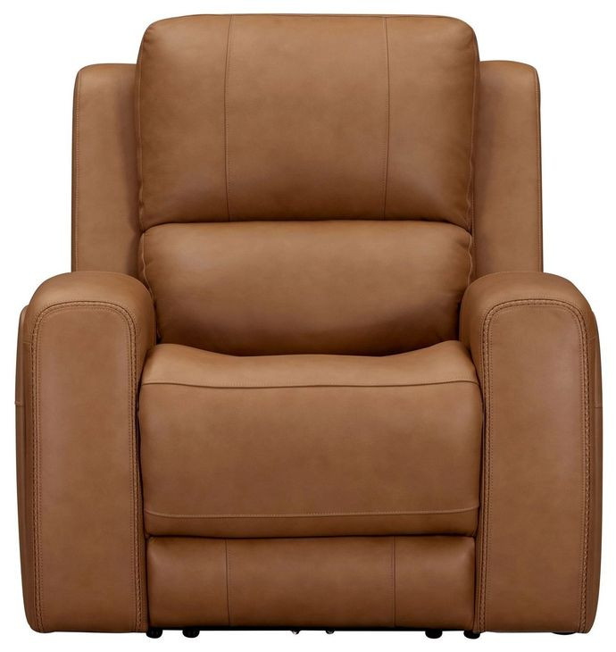 Belmont Lyric Caramel Leather Zero Gravity Power Recliner with USB Charging