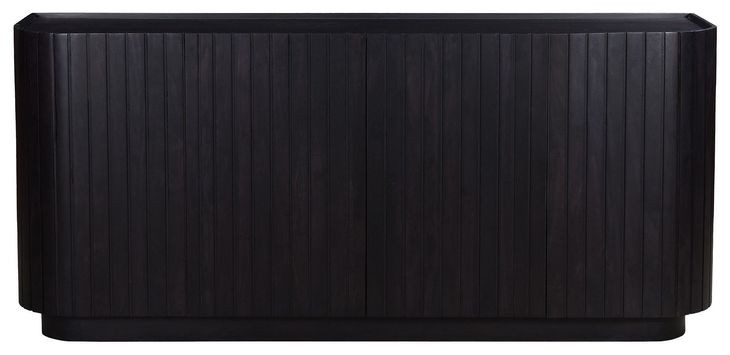 Povera Black 4 Door Sideboard