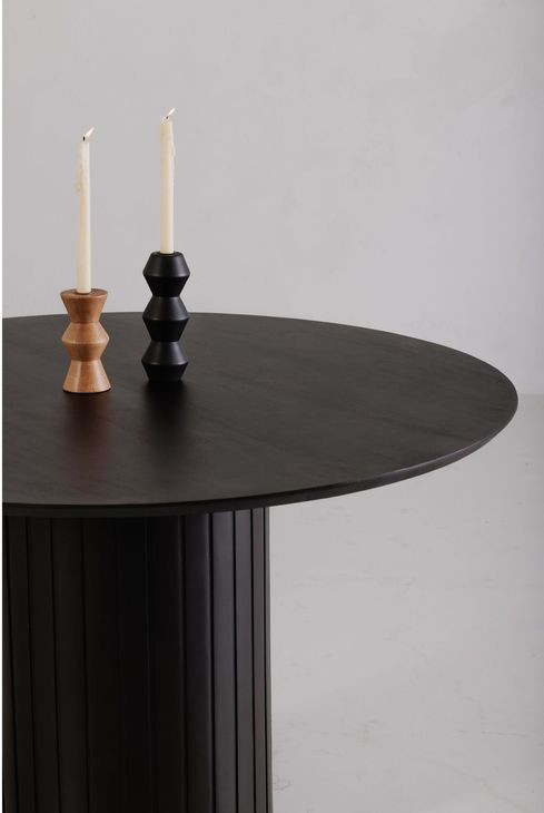 Povera Black 48" Round Dining Table