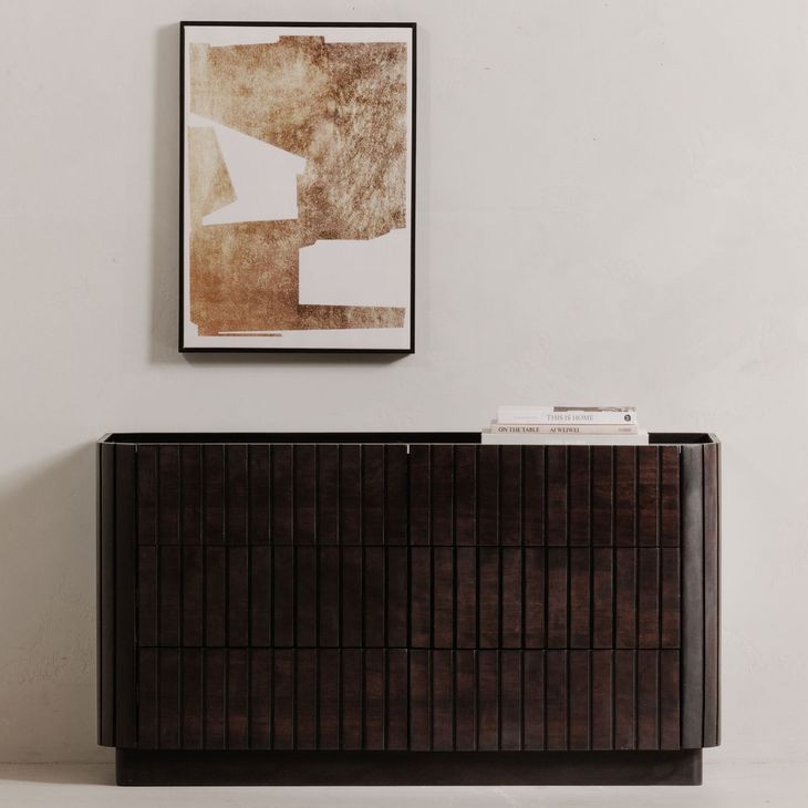 Povera Black 6 Drawer Dresser
