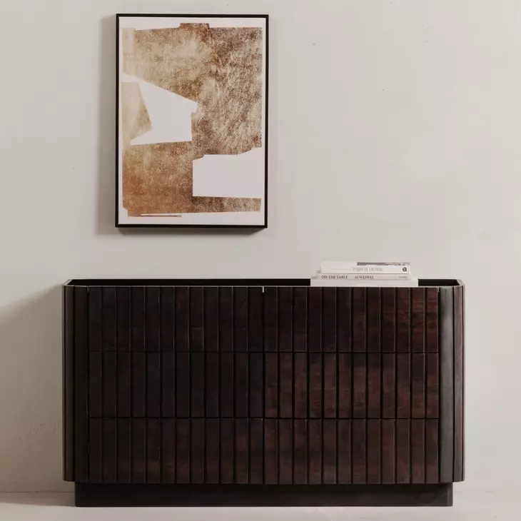 Povera Black 6 Drawer Dresser