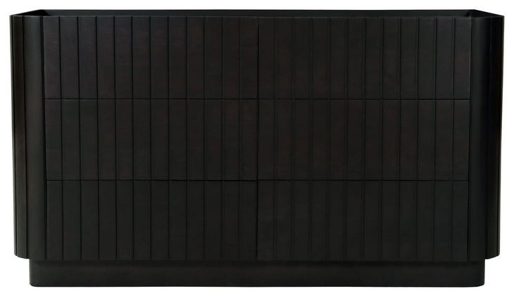 Povera Black 6 Drawer Dresser