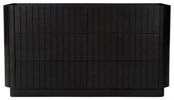 Povera Black 6 Drawer Dresser