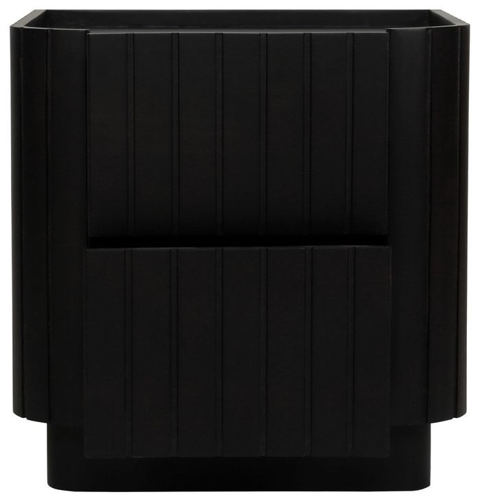 Drawer - emdot ポケットファージレ　黒　em. Povera Black 2 Drawer Nightstand From Moe Furniture | Coleman