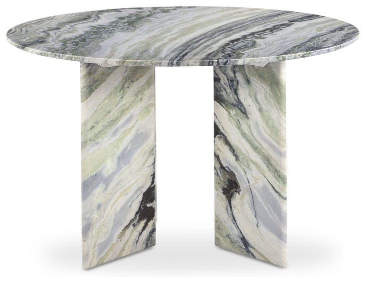 Celia Green 48" Round Marble Top Dining Table