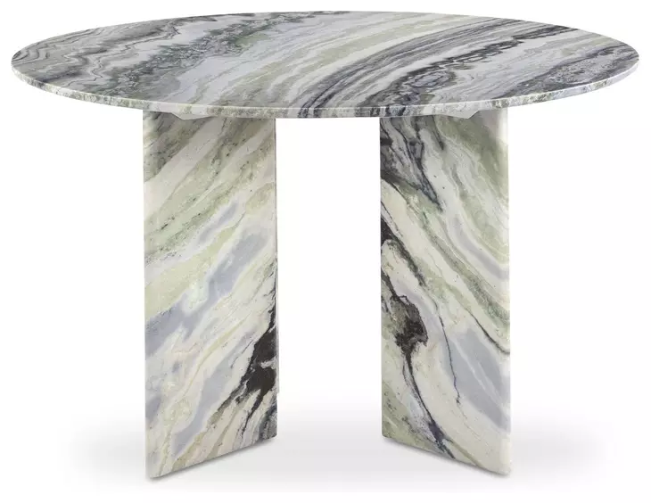 Celia Green 48" Round Marble Top Dining Table