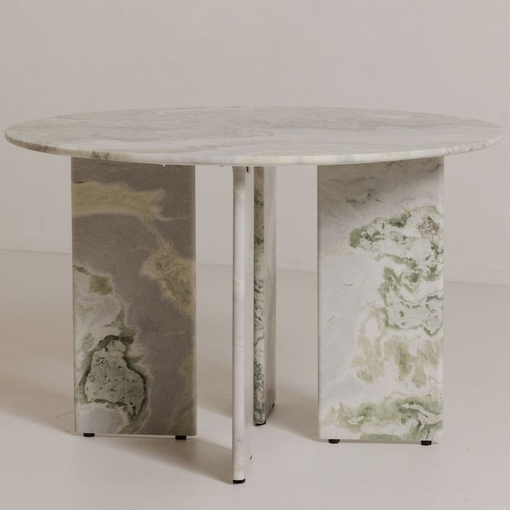 Celia Green 48" Round Marble Top Dining Table