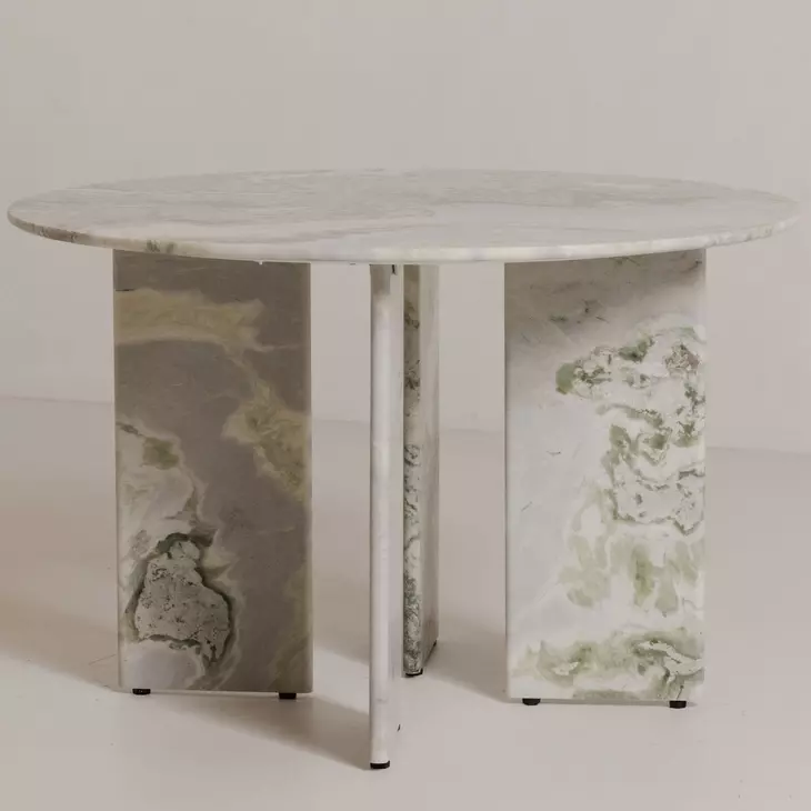 Celia Green 48" Round Marble Top Dining Table